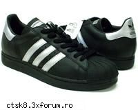 Vand [SHOES][SECOND]ADIDAS - Vand: Adidas Superstar, nr. 40 1/2, negri cu - Skate Shop